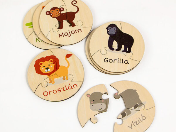 Állatos fa puzzle